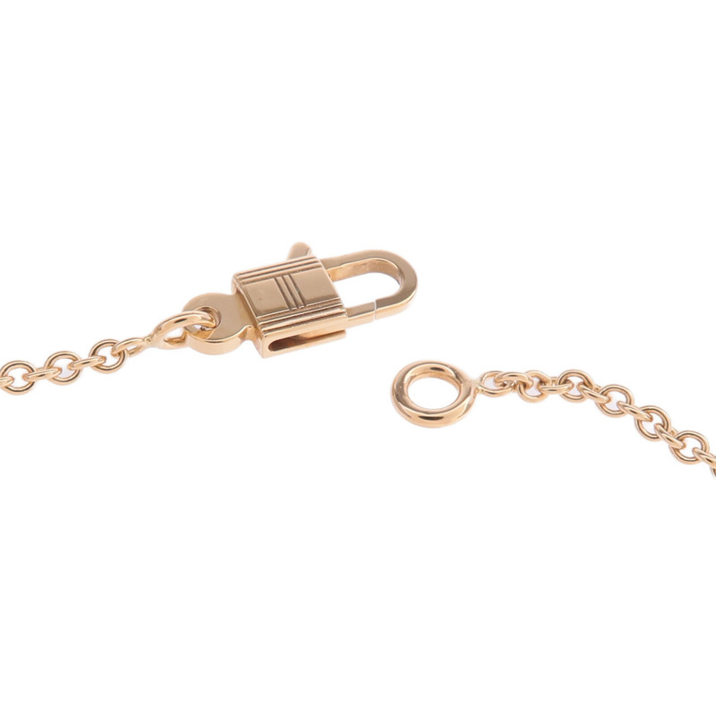 HERMES 18K玫瑰金Amulettes Kelly Pendant尖晶石項鍊-5