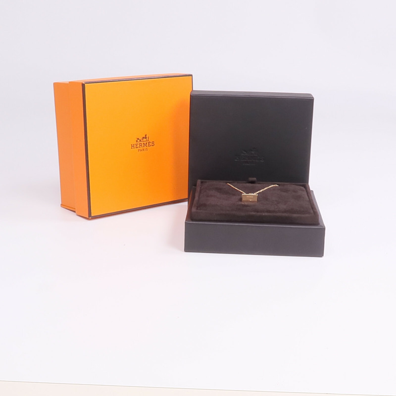 HERMES 18K玫瑰金Amulettes Kelly Pendant尖晶石項鍊-7