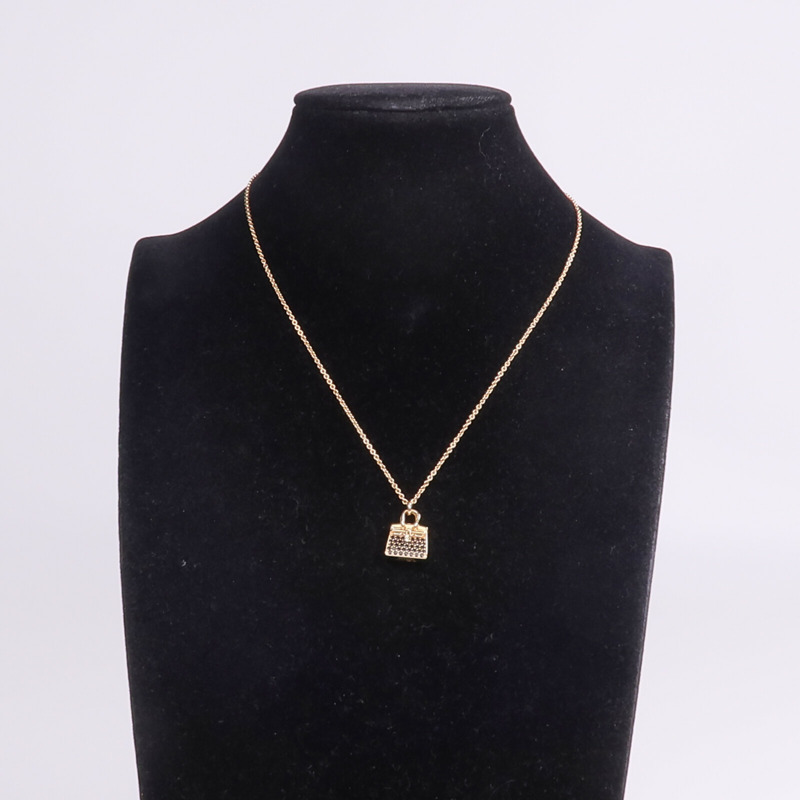 HERMES 18K玫瑰金Amulettes Kelly Pendant尖晶石項鍊-8