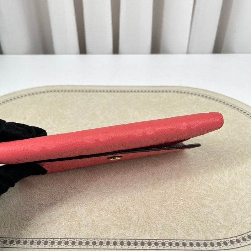 LV路易威登 經典老花搭配豆豆長款信封錢包 內裡整潔 卡位多 容量大-7