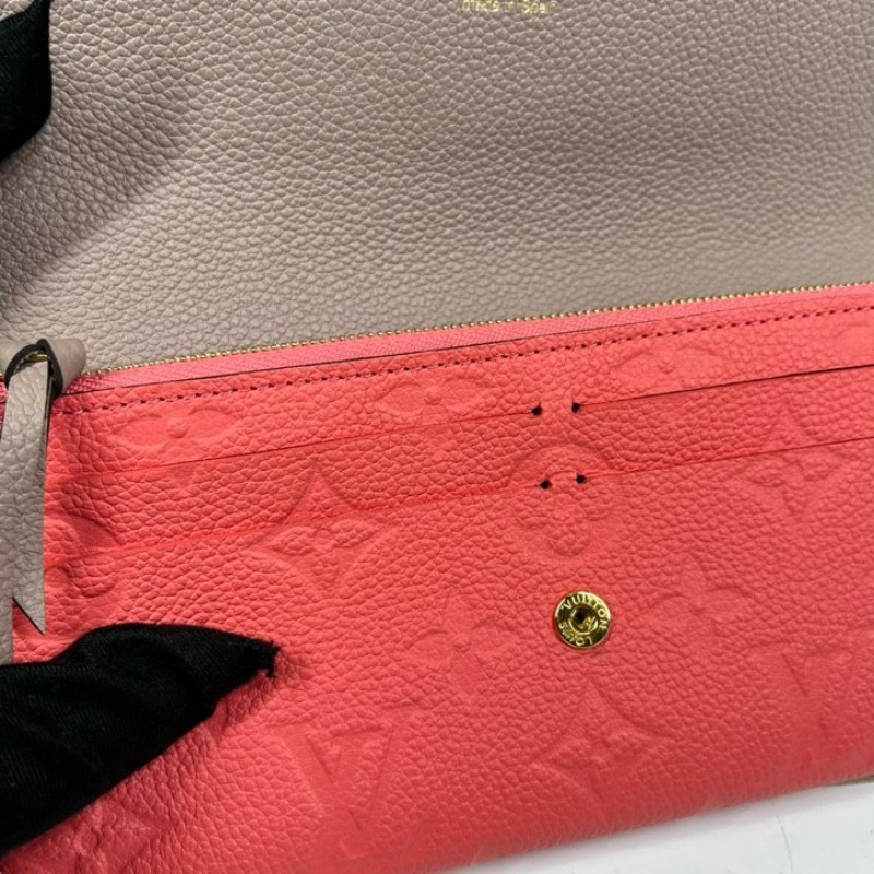 LV路易威登 經典老花搭配豆豆長款信封錢包 內裡整潔 卡位多 容量大-16