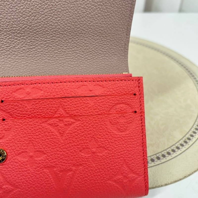 LV路易威登 經典老花搭配豆豆長款信封錢包 內裡整潔 卡位多 容量大-17