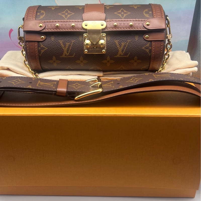 LOUIS VUITTON 芭比龍Papillon Trunk 老花鏈條S-lock鎖扣-1