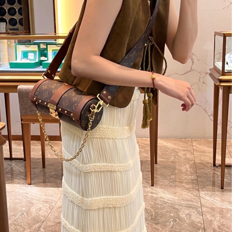 LOUIS VUITTON 芭比龍Papillon Trunk 老花鏈條S-lock鎖扣-6