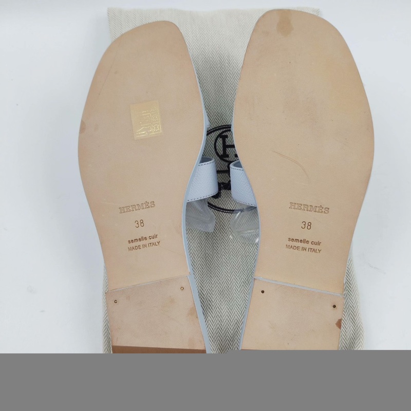 閒置新 未使用 Hermes/愛馬仕H拖鞋/38碼/帶防塵袋/無盒-6