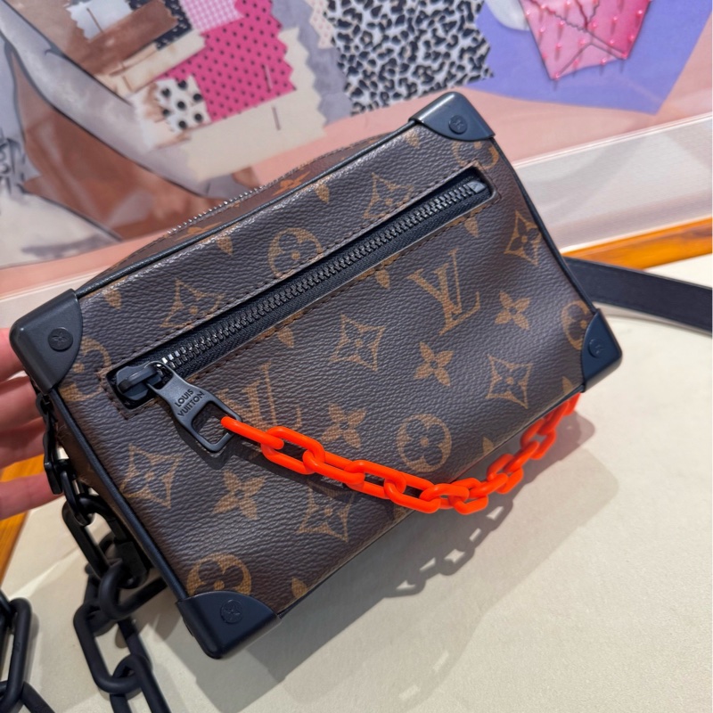 LV路易威登 棕色老花 mini soft trunk 軟盒子包-2