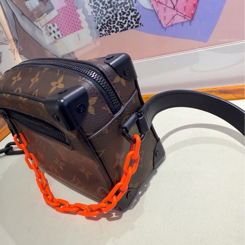 LV路易威登 棕色老花 mini soft trunk 軟盒子包-4