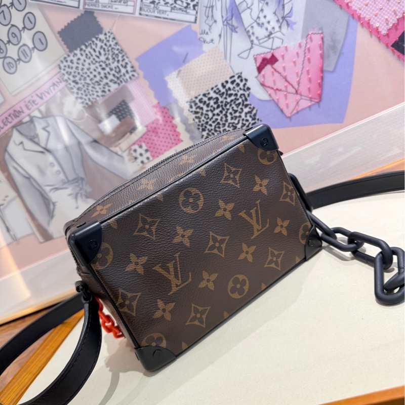 LV路易威登 棕色老花 mini soft trunk 軟盒子包-6