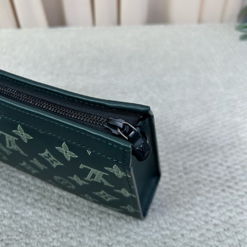 ghh hz LV路易威登深綠色Gaston二合一 老花滿印 可拆分使用 配肩帶和子袋 可單肩可斜挎 拉鍊順滑 內裡乾淨整潔 容量實用 日常通勤百搭-14