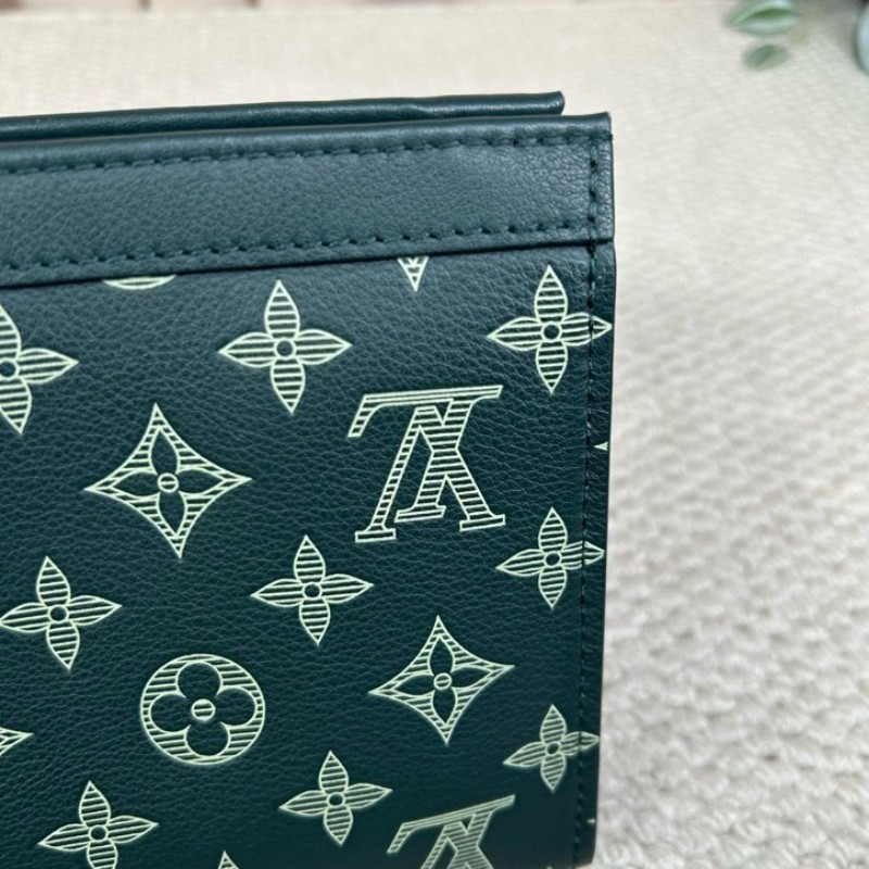 ghh hz LV路易威登深綠色Gaston二合一 老花滿印 可拆分使用 配肩帶和子袋 可單肩可斜挎 拉鍊順滑 內裡乾淨整潔 容量實用 日常通勤百搭-16