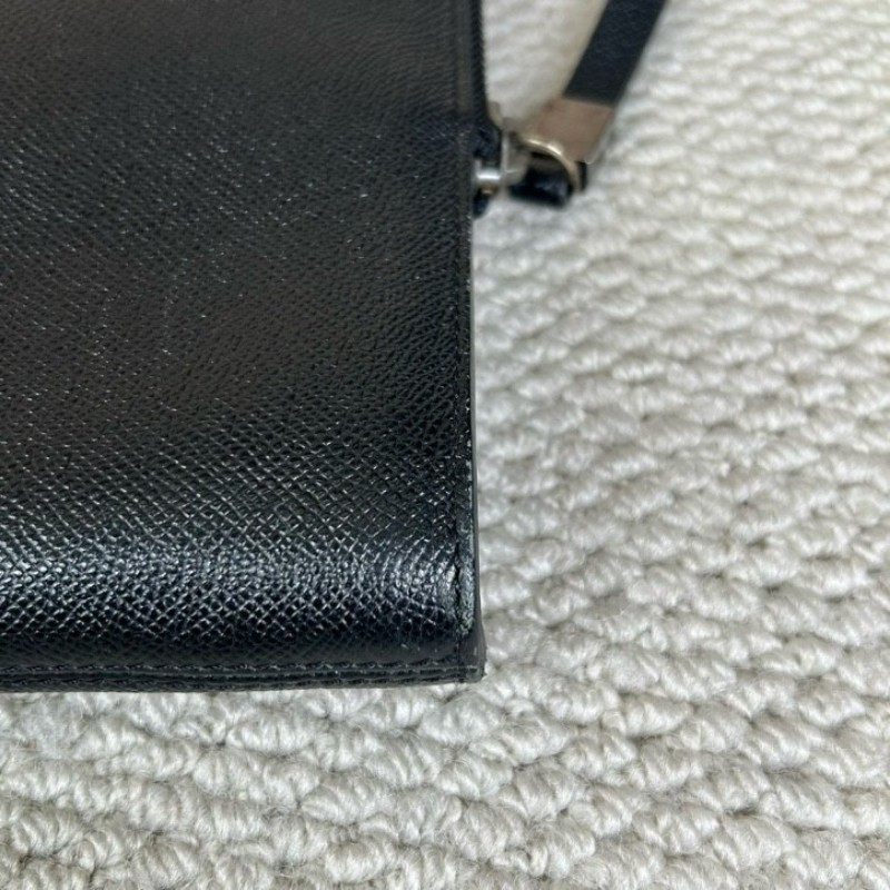 ghh hz 巴寶莉BURBERRY黑色公文包 內裡經典格紋 可單肩可斜挎 容量實用 適合商務通勤-7