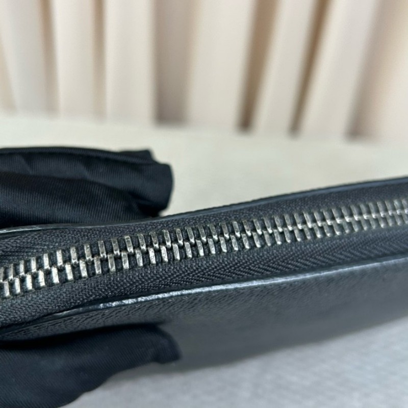 ghh hz 巴寶莉BURBERRY黑色公文包 內裡經典格紋 可單肩可斜挎 容量實用 適合商務通勤-13