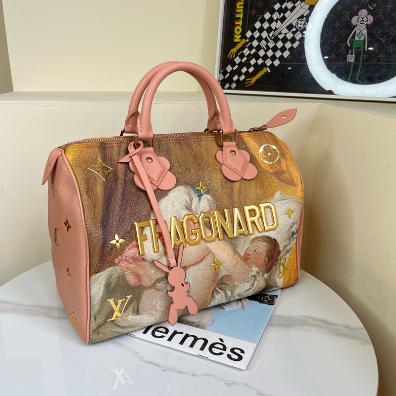 LV 大師系列 少女與小狗蒙 speedy 30 尺寸約30*20 全球限量-1