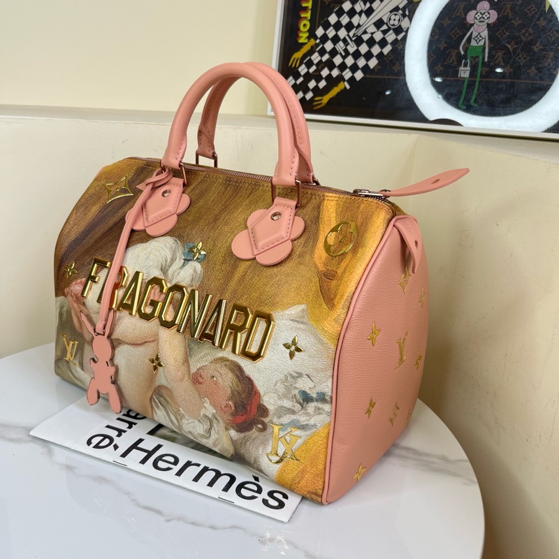 LV 大師系列 少女與小狗蒙 speedy 30 尺寸約30*20 全球限量-2