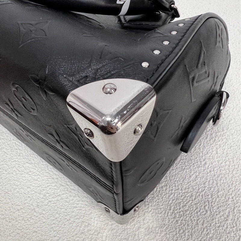LV Speedy Trunk 20 黑銀鉚釘 芯片款 98新-2