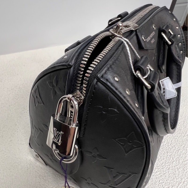 LV Speedy Trunk 20 黑銀鉚釘 芯片款 98新-7