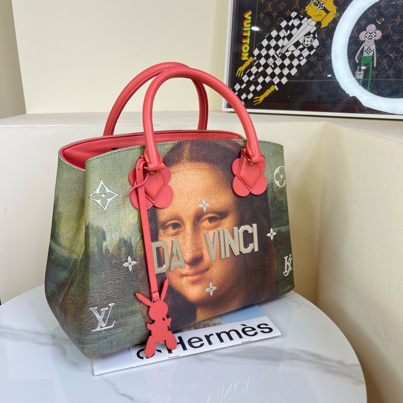 LV 大師系列 蒙娜麗莎蒙田 尺寸約32*24 Jeff Koons大師手繪系列 全球限量-2