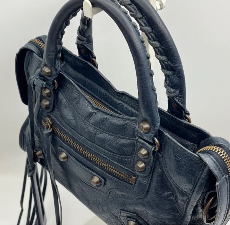 巴黎世家 Balenciaga Le city mini 藍色迷你機車包-1