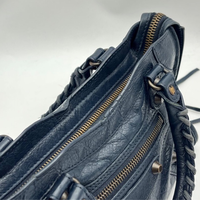 巴黎世家 Balenciaga Le city mini 藍色迷你機車包-7