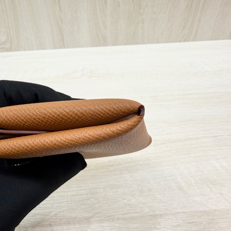 HERMES🤎37棕calvidou零錢卡包H083035/G刻-6