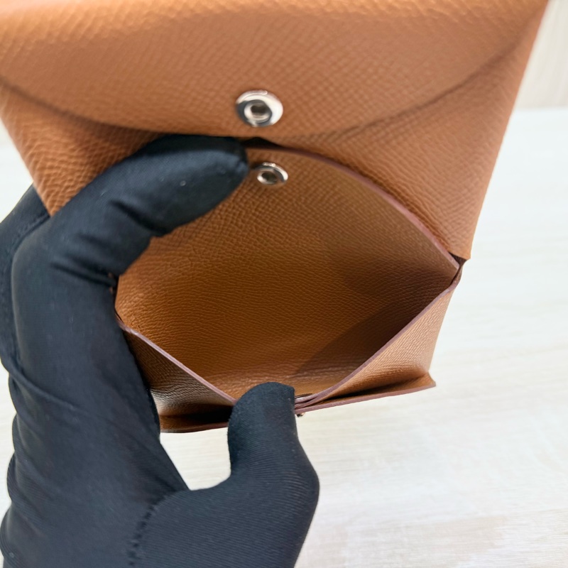 HERMES🤎37棕calvidou零錢卡包H083035/G刻-8