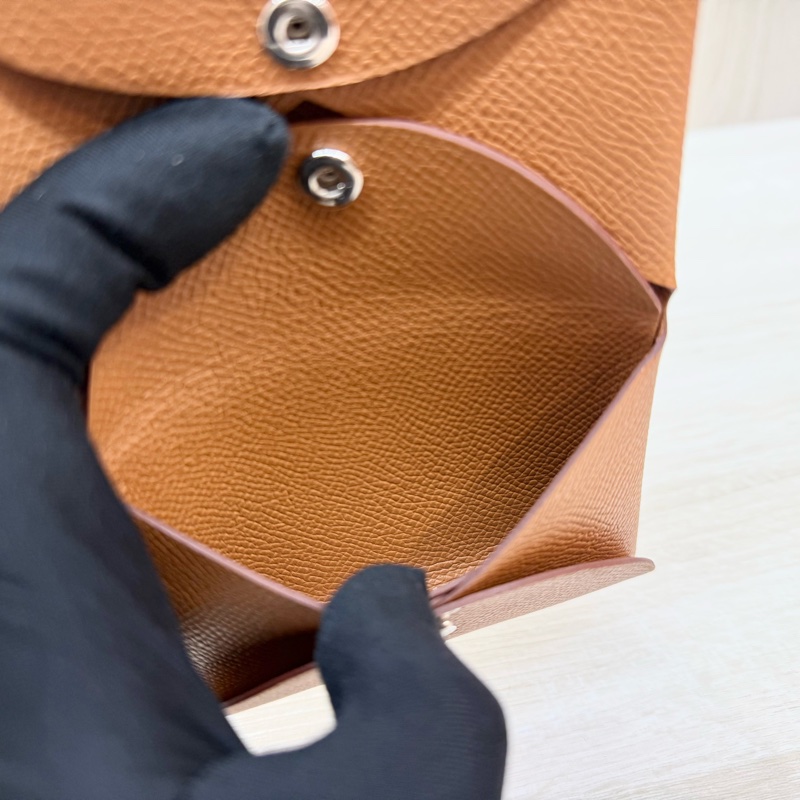 HERMES🤎37棕calvidou零錢卡包H083035/G刻-9