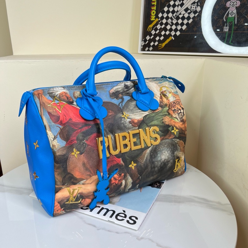 LV 油畫大師 魯本斯獵虎 speedy30 尺寸約30*20-1