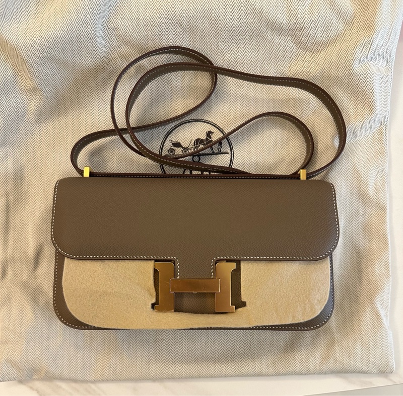 Hermes Constance elan 灰色 金扣-0