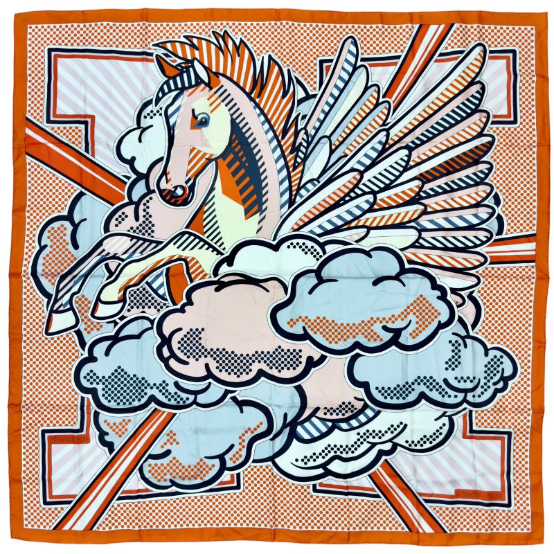 HERMES Pégase pop 140 波普飛馬 絲巾-0
