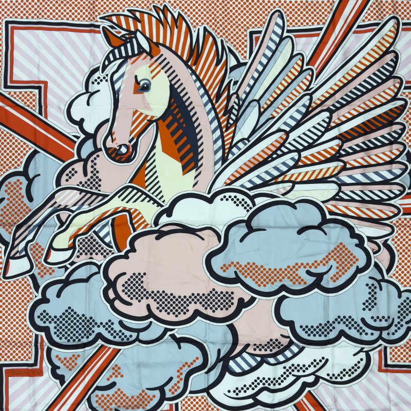 HERMES Pégase pop 140 波普飛馬 絲巾-1