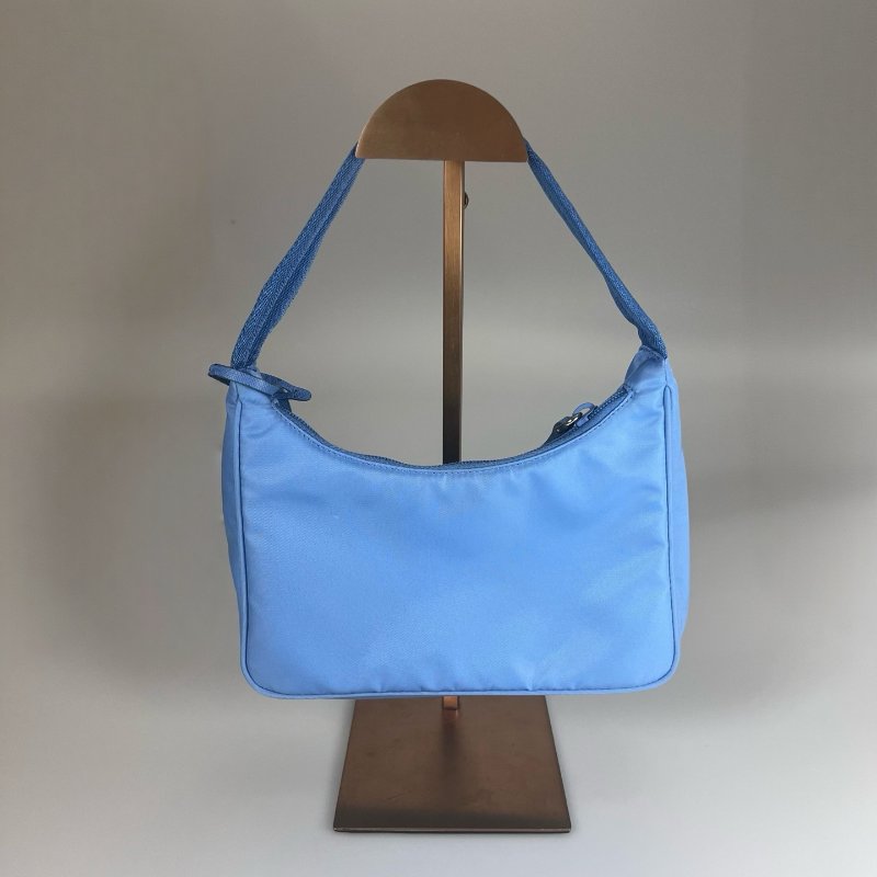 PRADA 1NE515 藍尼龍單肩HOBO包-1