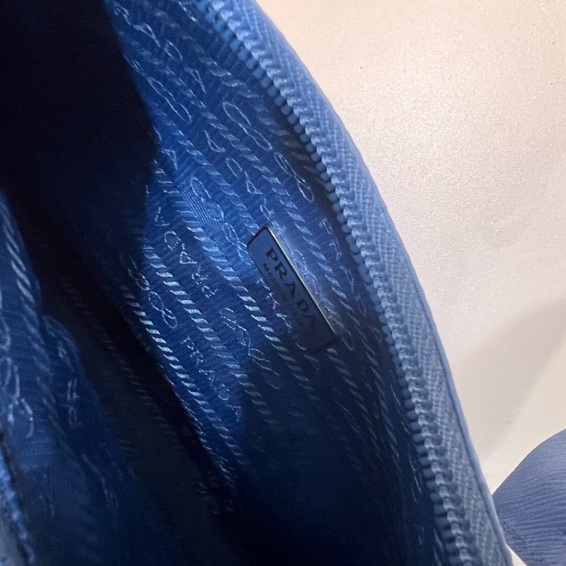 PRADA 1NE515 藍尼龍單肩HOBO包-5