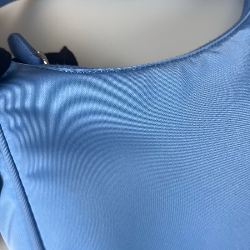 PRADA 1NE515 藍尼龍單肩HOBO包-6