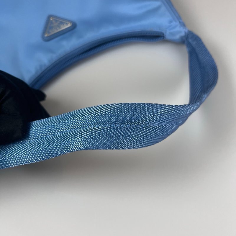 PRADA 1NE515 藍尼龍單肩HOBO包-8