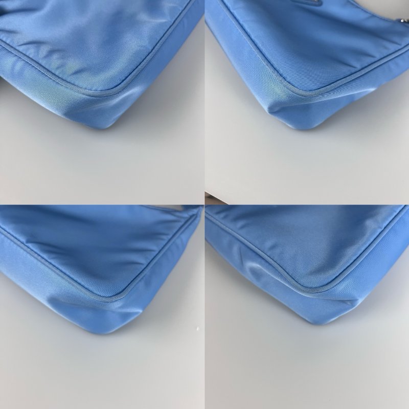 PRADA 1NE515 藍尼龍單肩HOBO包-9