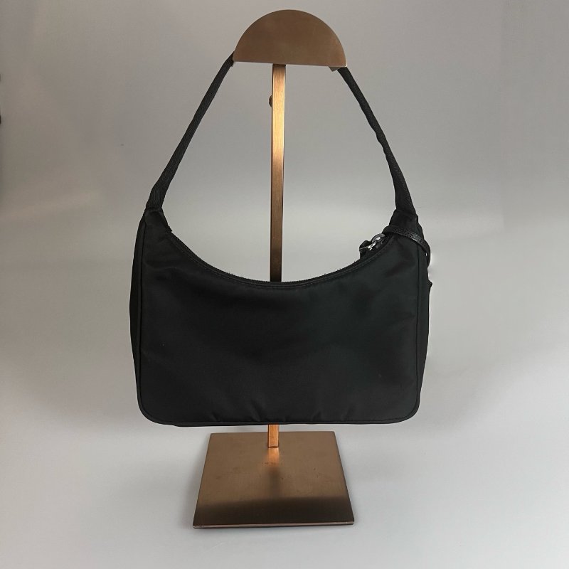 PRADA 1NE515 黑尼龍單肩HOBO包-1