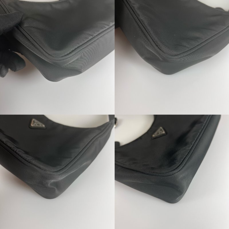PRADA 1NE515 黑尼龍單肩HOBO包-9