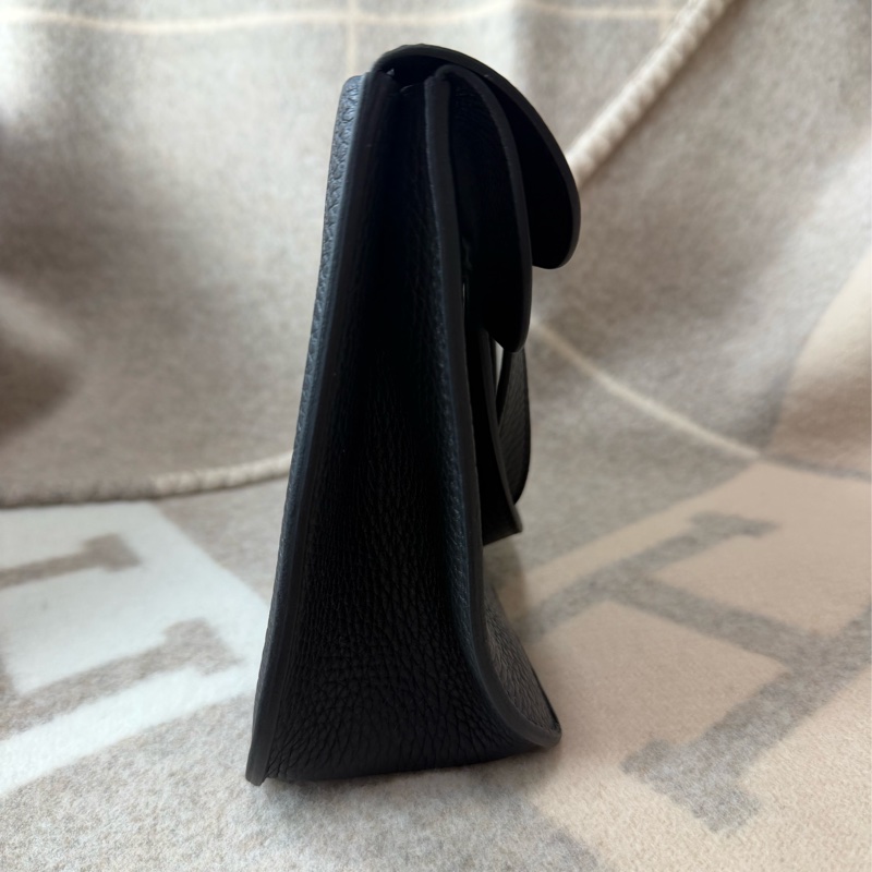 愛馬仕 Hermès HALZAN 25  黑色 金釦-3