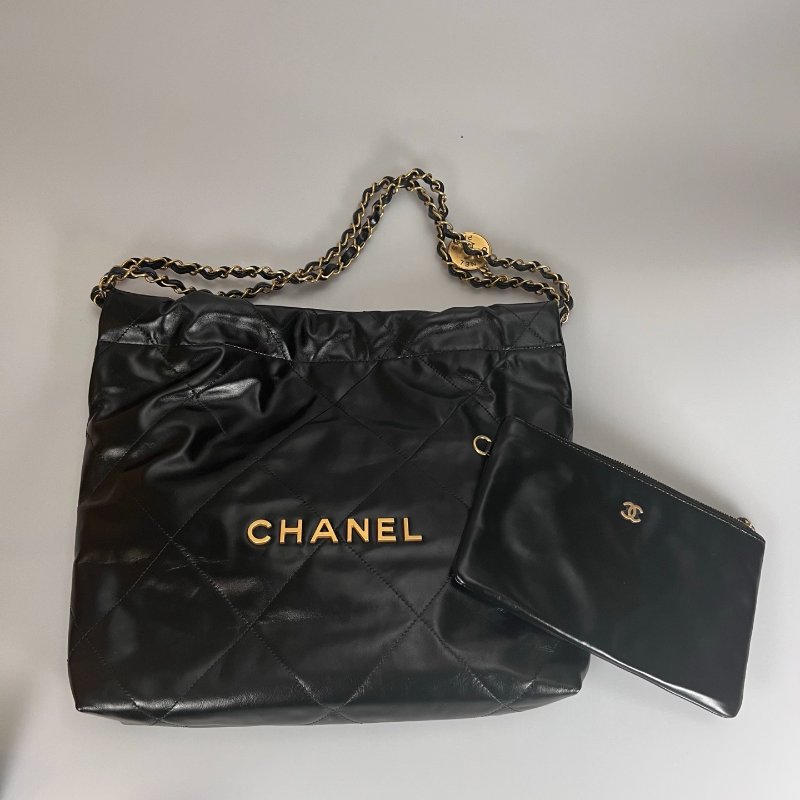CHANEL 22包黑金小號 AS3261/晶片款-1