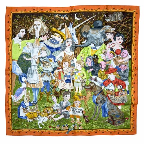HERMES Fairytales by Hermès scarf 90 童話故事 絲巾