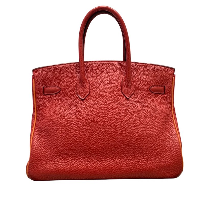 HERMES 愛馬仕 BIRKIN 35 TOGO牛皮 紅色 銀扣-1