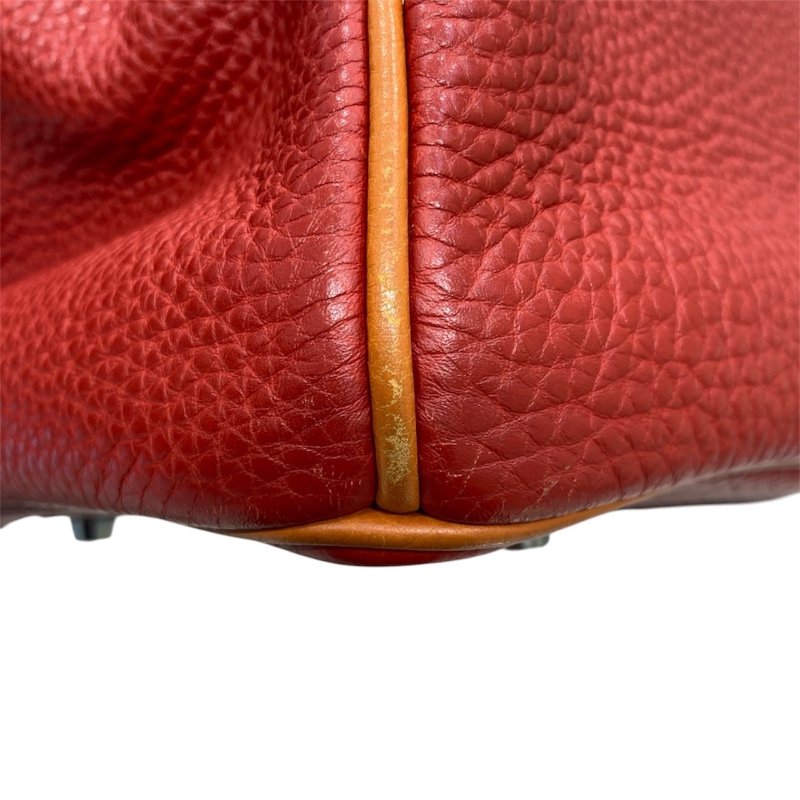 HERMES 愛馬仕 BIRKIN 35 TOGO牛皮 紅色 銀扣-6
