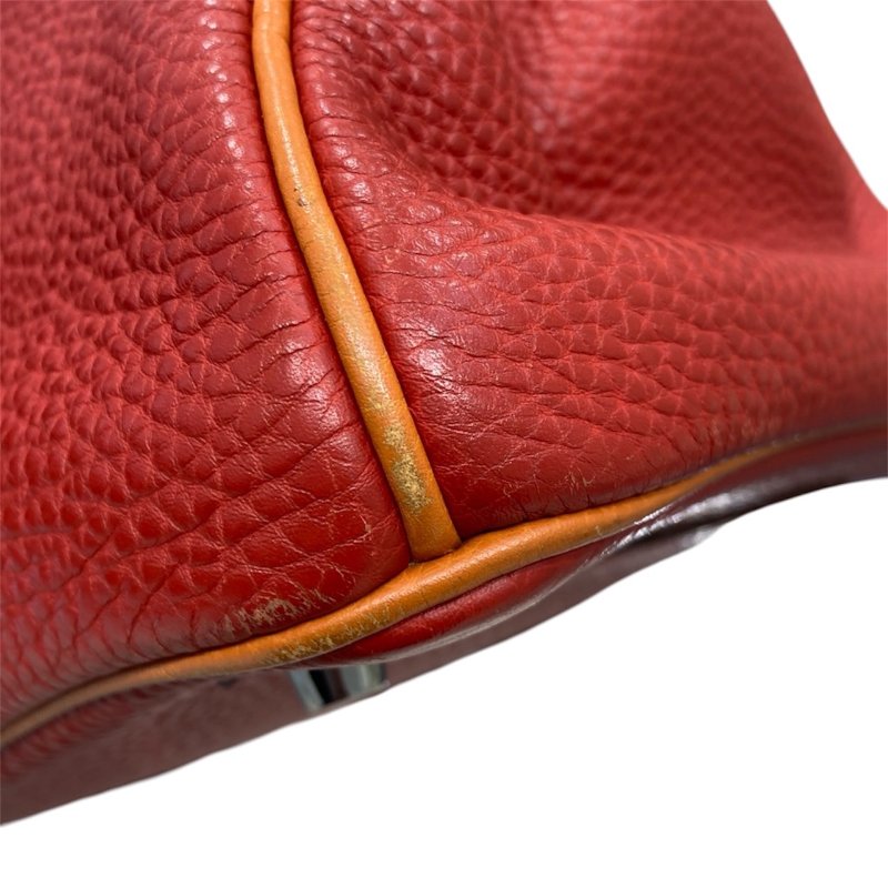 HERMES 愛馬仕 BIRKIN 35 TOGO牛皮 紅色 銀扣-7