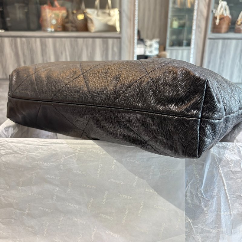 *SHIHNA名牌精品* CHANEL 22Bag 荔枝牛皮 中號黑字金鏈肩背包-7