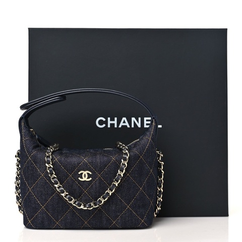 Chanel 黑牛仔飯盒包 vanity denim
