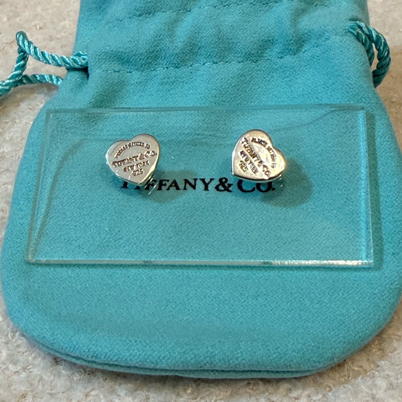 Tiffany 925 心心耳環-0