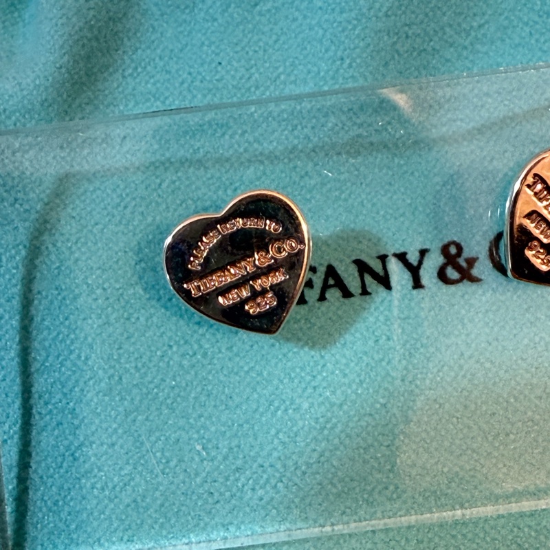 Tiffany 925 心心耳環-2
