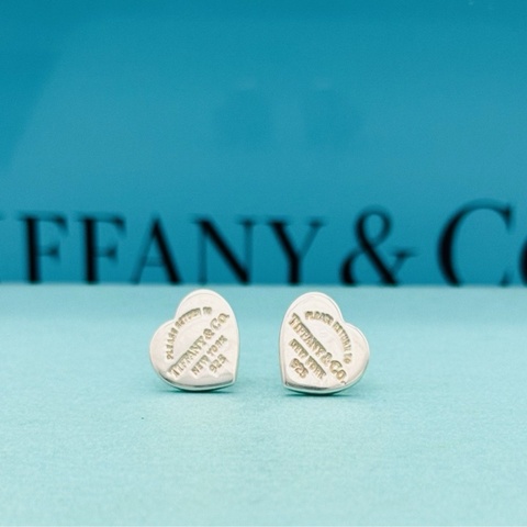 Tiffany 925 心心耳環
