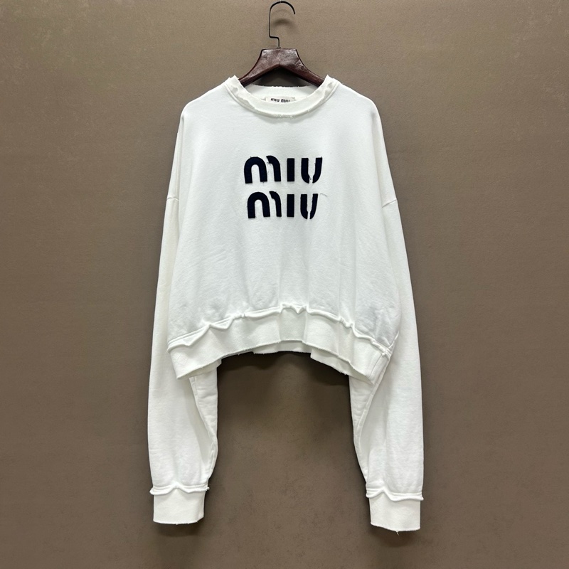 繆繆/Miu Miu/破壞刺繡衛衣/s碼/98新/cl01974-0