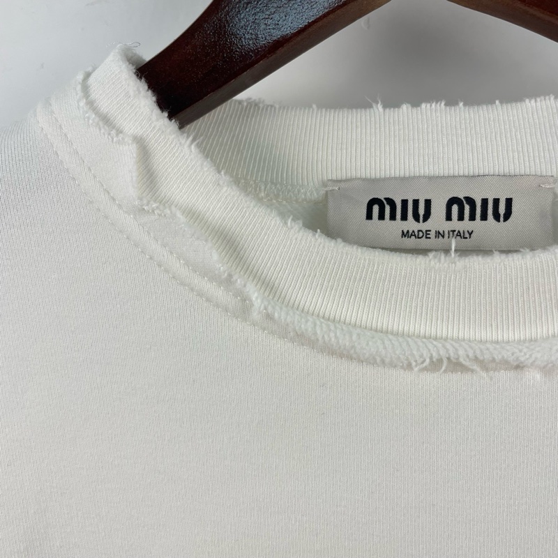 繆繆/Miu Miu/破壞刺繡衛衣/s碼/98新/cl01974-3